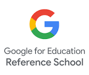 Logo de Google for Education con texto "Reference School" debajo, acreditación educativa